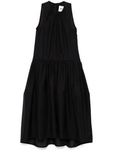 Jil Sander шерстяное платье миди, черный