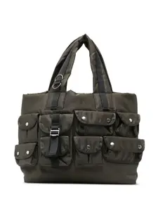 Сумка-тоут с карманом Sacai, зеленый