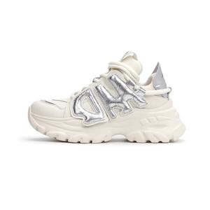 Массивные кроссовки среднего размера, увеличивающие рост, женские, серебристые SATURDAY MODE, Silver