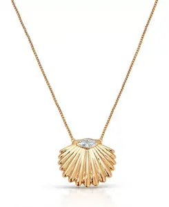 Ожерелье из хрустальных гребешков Ettika, gold