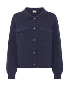 Fransa Толстовка с молнией 'FRIta' в темно-синем цвете