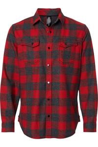 Рубашка Burnside из фланели с длинными рукавами и застежкой-кнопкой спереди, цвет red/ heather black