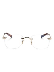 Очки в квадратной оправе Saint Laurent Eyewear, золотой