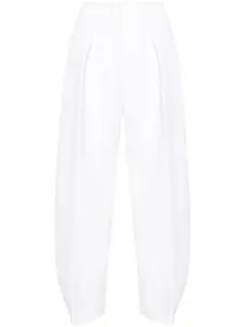 Брюки палаццо Ovalo со складками JACQUEMUS, белый