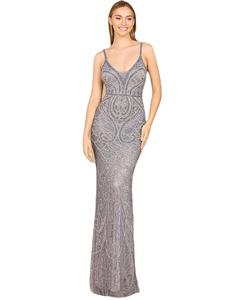 Женское облегающее платье с V-образным вырезом Lara, Mid grey