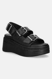 Кожаные сандалии WEDGE SANDAL Tommy Jeans, черный