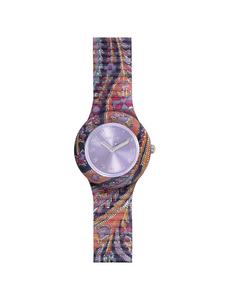 Hip Hop Аналоговые часы с узором пейсли сиреневого цвета