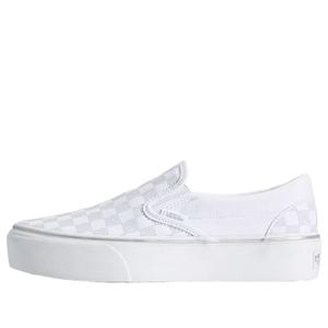 Vans Classic Slip-On Platform Checkerboard 'Silver Grey'