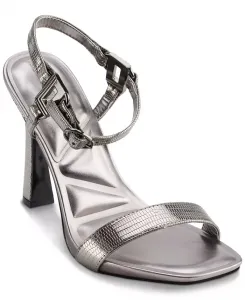 Сандалии Cybil на высоком каблуке с квадратным носком KARL LAGERFELD PARIS, серый