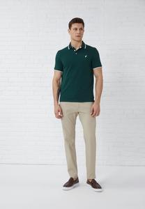 Рубашка-поло Pier One, крапчатый темно-зеленый