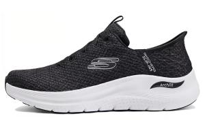 Skechers Низкие беговые кроссовки мужские черно-белые, цвет Black White