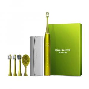 Электрическая зубная щетка Xiaoguo Brush, умное определение давления, мягкая щетина Sonic T10X ROAMAN, зеленый