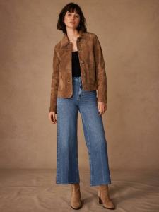 Укороченные джинсы с широкими штанинами Mint Velvet, цвет Indigo