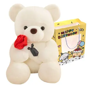 CHONGRONGLIANYU Плюшевая игрушка Rose Bear, плюшевая кукла, высота 25см/35см/45см