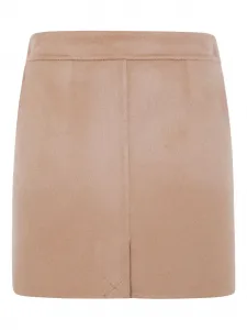 Мини-юбка Ilaria из шерсти с карманами Semicouture, коричневый