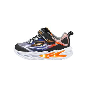 Skechers Kids Скользостойкие износостойкие низкие детские ботинки Black Silver Infant And Toddler