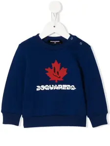 Толстовка с длинными рукавами и логотипом DSQUARED2 KIDS, синий