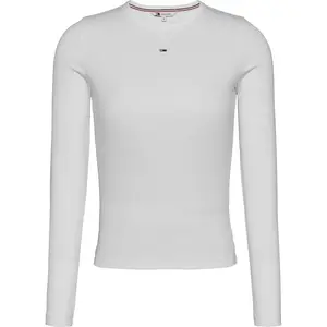 Футболка Tommy Jeans Essential Rib, белый