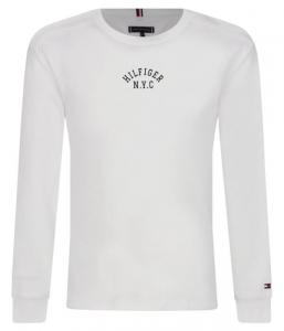 Лонгслив детский Tommy Hilfiger с надписью, белый