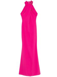 CRISTALLINI платье макси с кристаллами, розовый