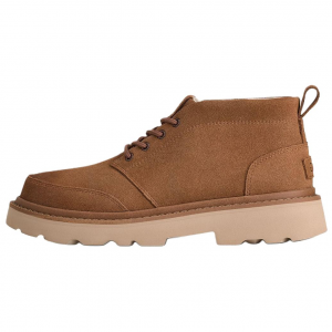 Мужские ботинки UGG Chukka Lug короткие на шнуровке, каштановый