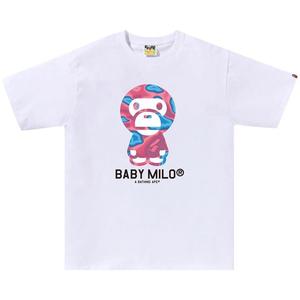Футболка BAPE Liquid Camo Baby Milo Tee 'White/Pink'