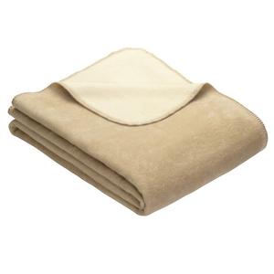 Покрывало Ibena Dublin 220x240 см - плед из смесового хлопка кремовый/беловатый двухцветный, плед шерстяной, плед диванный, приятный, мягкий, белый