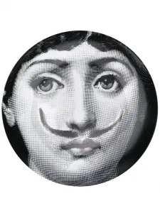 Тарелка с принтом lina cavalieri, 80 см, Fornasetti, черный