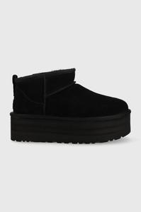 Ботинки замшевые UGG W Classic Ultra на платформе, черный