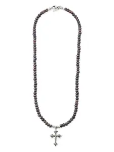 Колье Avelli Cross с жемчугом Emanuele Bicocchi, серебяный