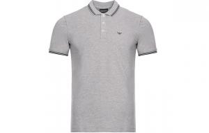 EMPORIO ARMANI Поло мужское смешанный серый