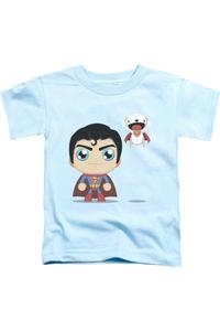 Милый Супермен футболка с коротким рукавом для малышей Gildan, светло-голубой