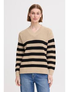 Oxmo Свитер с V-образным вырезом OXKalane натурального цвета