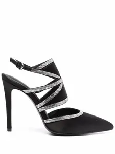 Туфли Delianne 105 с ремешком на пятке и кристаллами Ferragamo, черный