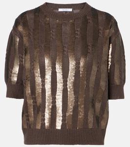 Льняной топ Empoli с пайетками Max Mara, F.Do Caffe Con