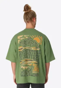 Футболка оверсайз с принтом "путешествие" Spitzbub, Grün