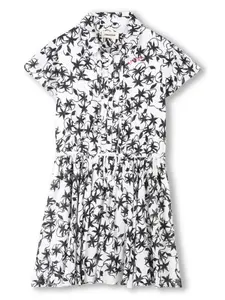Zadig & Voltaire Kids платье-рубашка с принтом, белый