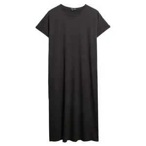 Платье Superdry W8011868A short sleeve midi, черный