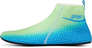 Женские и мужские водные туфли с высокой посадкой, легкие, быстросохнущие сетчатые пляжные туфли для ходьбы, рыбалки, парусного спорта, походов, функциональных тренировок, дышащие амфибийные спортивные туфли (для взрослых и старших детей) Vtiao, синий