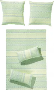 Постельное белье зелено-натуральное 1x 200x200 см + 2x 80x80 см Erwin Müller