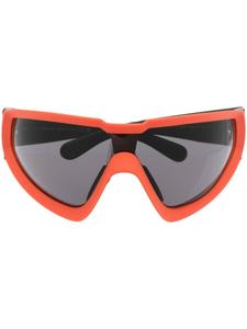 Moncler Eyewear солнцезащитные очки Wrapid Shield, оранжевый
