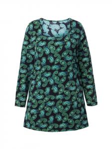 Длинная рубашка цвета бензина Ulla Popken