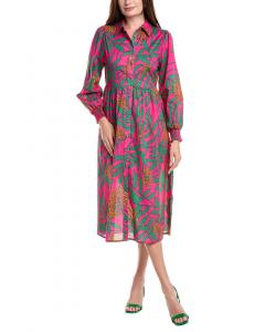 Flora Bea NYC Tinsley Миди платье-рубашка, розовый