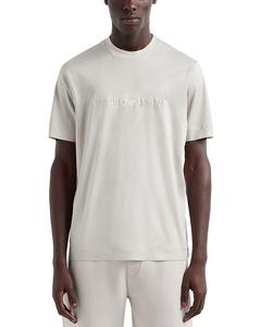 Футболка с коротким рукавом и логотипом Emporio Armani, слоновая кость/кремовый