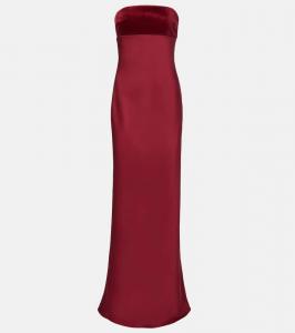 Байя хлопковое сатиновое макси-платье Max Mara, Amarena