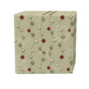 Набор салфеток из 4 шт., 100 % хлопок, 20x20 дюймов, узор «Праздничный зимний»