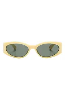 Солнцезащитные очки Les lunettes в овальной оправе JACQUEMUS, желтый
