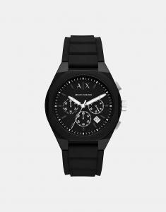 Часы Armani Exchange Chronograph из черного силикона