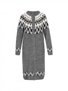 Женский кардиган черного цвета с разноцветными вставками DreiMaster Vintage