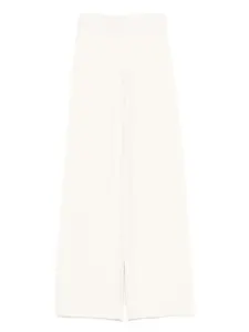 Брюки-палаццо с резинкой на талии MAX MARA, белый